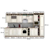 Bucatarie LEEA ART FRONT MDF PORTAL 380 K002 / decor 200